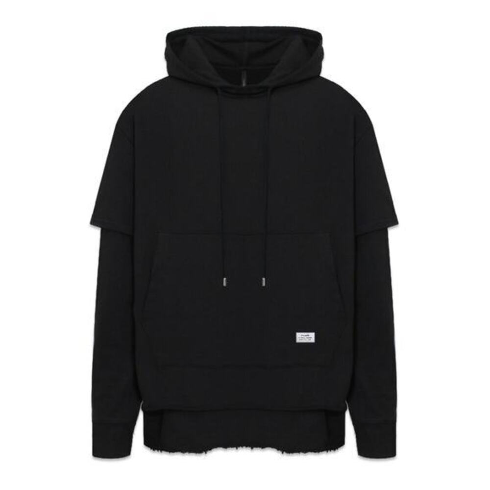 STAMPD DOUBLE LAYER HOODIE BLACK LARGE